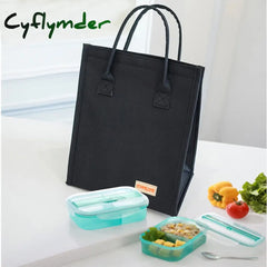 Cyflymder Waterproof Oxford Cloth Lunch Bags Kids School Bento Thermal Pouchs Camping Picnic Fruit