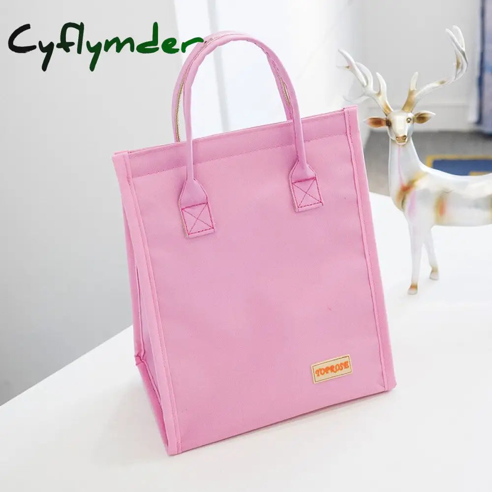 Cyflymder Waterproof Oxford Cloth Lunch Bags Kids School Bento Thermal Pouchs Camping Picnic Fruit