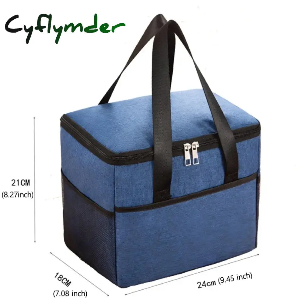 Cyflymder Waterproof Portable Lunch Bag Cationic Large Thermal Insulation Ice Thickened