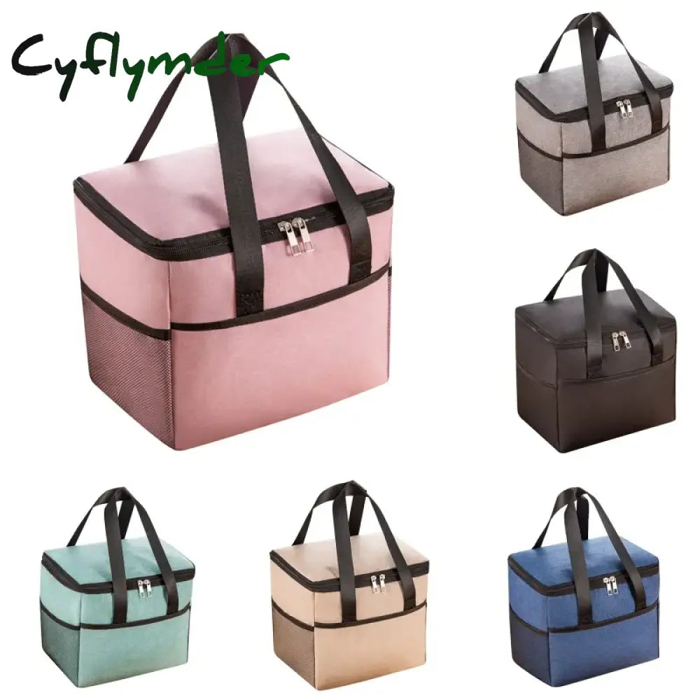 Cyflymder Waterproof Portable Lunch Bag Cationic Large Thermal Insulation Ice Thickened