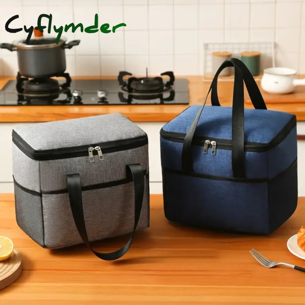 Cyflymder Waterproof Portable Lunch Bag Cationic Large Thermal Insulation Ice Thickened