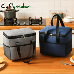 Cyflymder Waterproof Portable Lunch Bag Cationic Large Thermal Insulation Ice Thickened