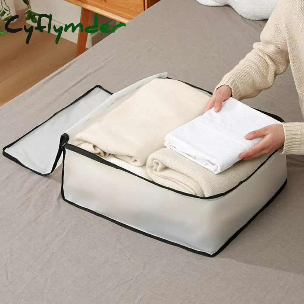 Cyflymder Waterproof Quilt Clothes Organizer Dustproof Closet Storage Bag Luggage Bolsa