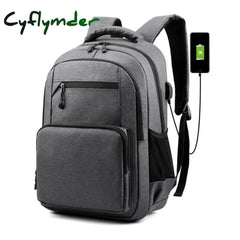 Cyflymder Waterproof School Backpack For Teenagers Boy Usb Charge Bagpack Male Bags College Student