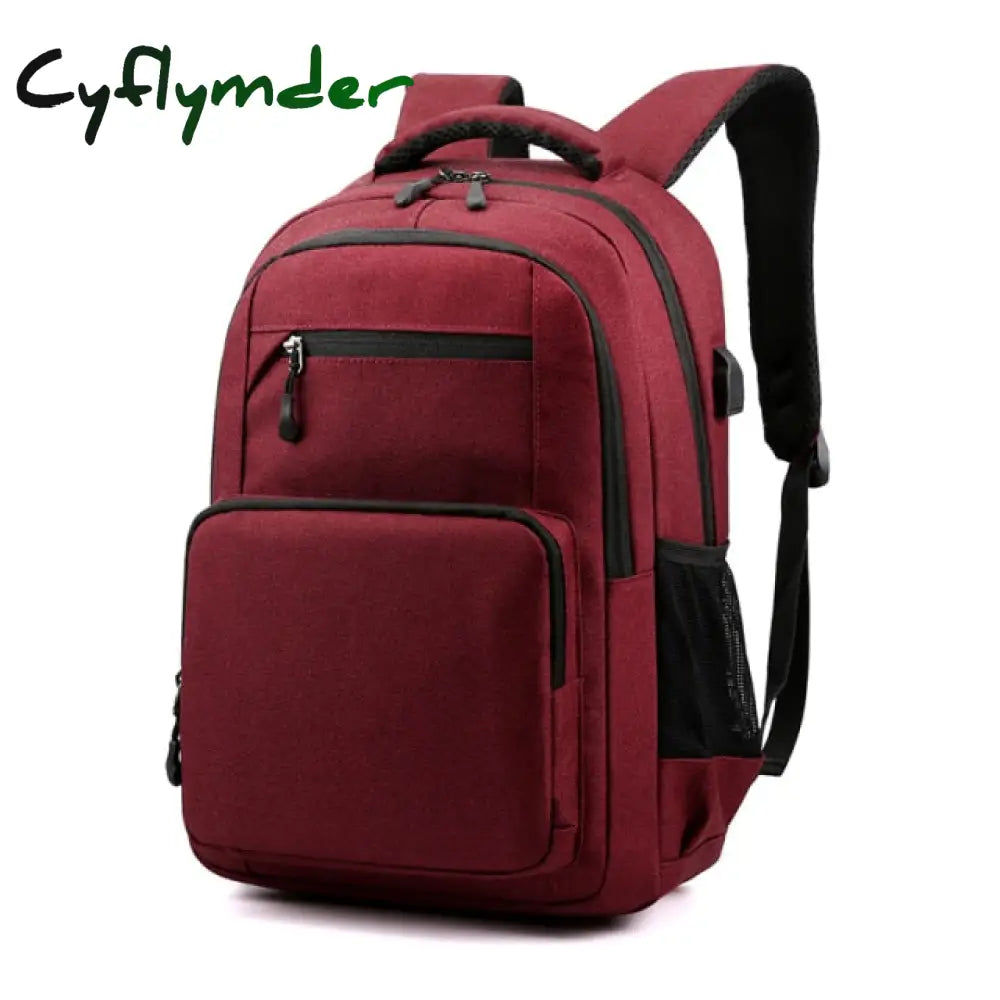 Cyflymder Waterproof School Backpack For Teenagers Boy Usb Charge Bagpack Male Bags College Student