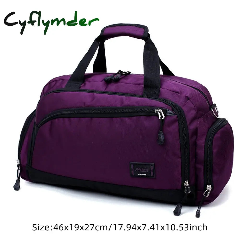 Cyflymder Waterproof Shoulder Duffels Bag Men Women Short Trip Storage Tote Clothes Electronic