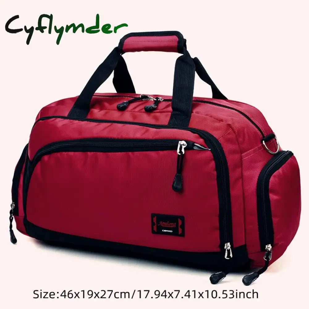 Cyflymder Waterproof Shoulder Duffels Bag Men Women Short Trip Storage Tote Clothes Electronic