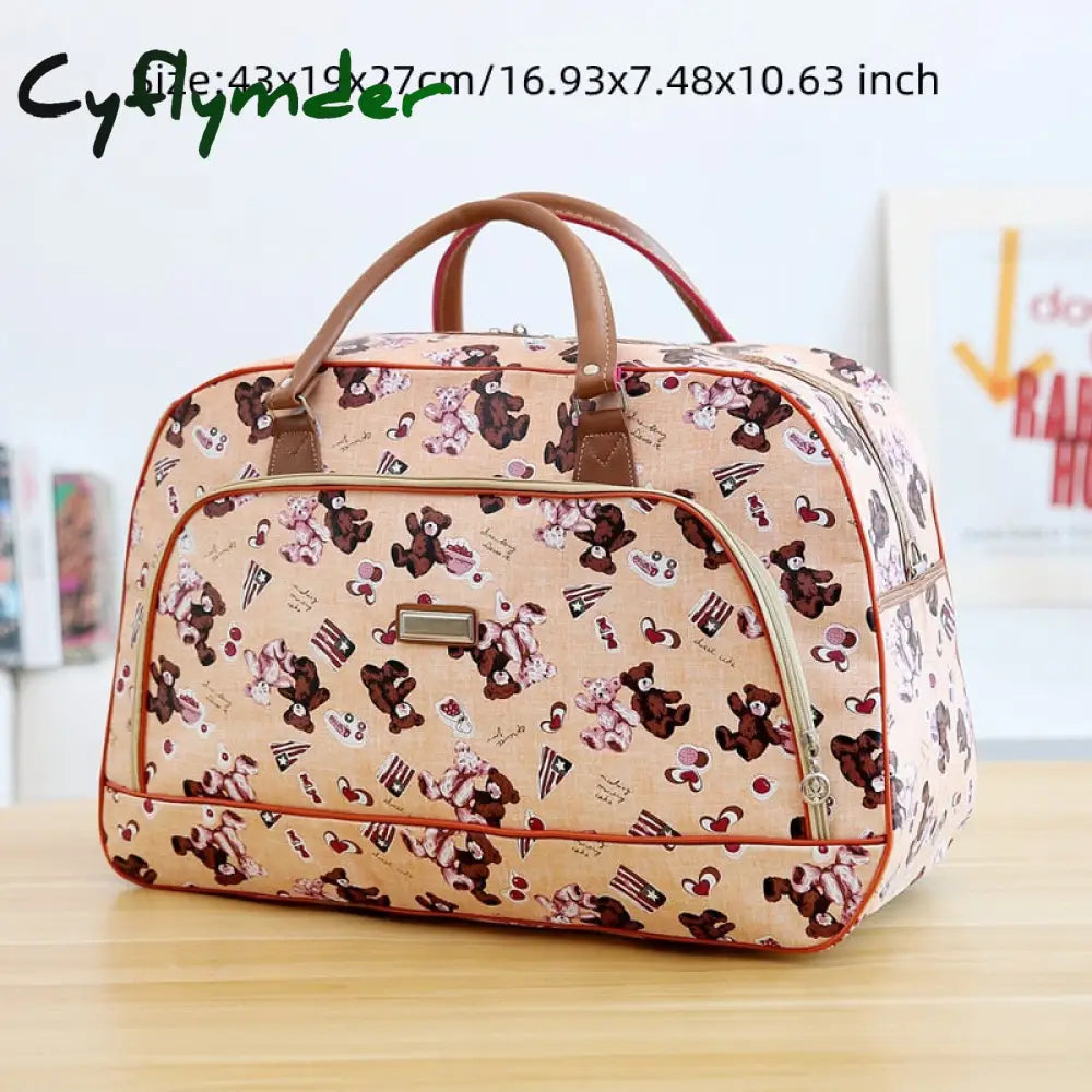 Cyflymder Waterproof Shoulder Duffels Bag Men Women Short Trip Storage Tote Clothes Electronic