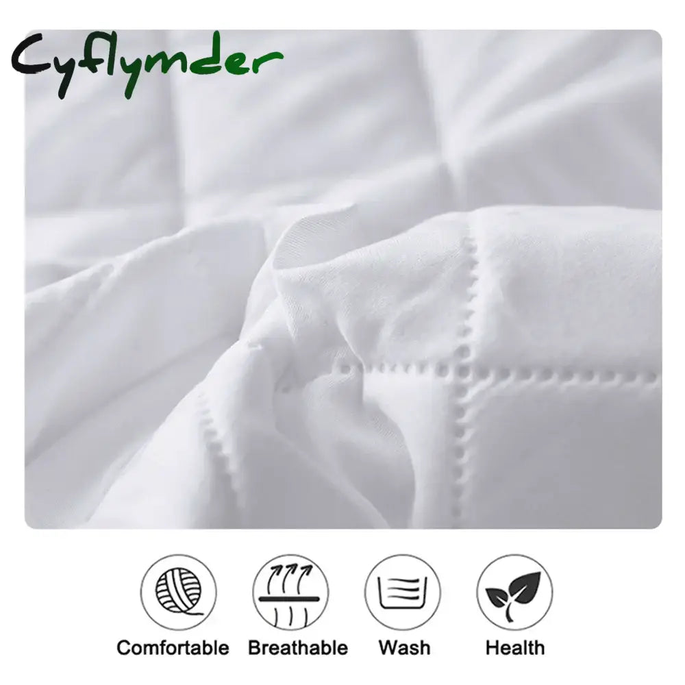 Cyflymder Waterproof Throw Mattress Cover Bed Fitted Sheet Mattress Protector Single/Double/140/160 Muti Size Gray/White