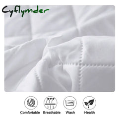 Cyflymder Waterproof Throw Mattress Cover Bed Fitted Sheet Mattress Protector Single/Double/140/160 Muti Size Gray/White