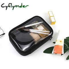 Cyflymder Waterproof Transparent Cosmetic Bag Women Make Up Case Travel Zipper Clear Makeup Beauty