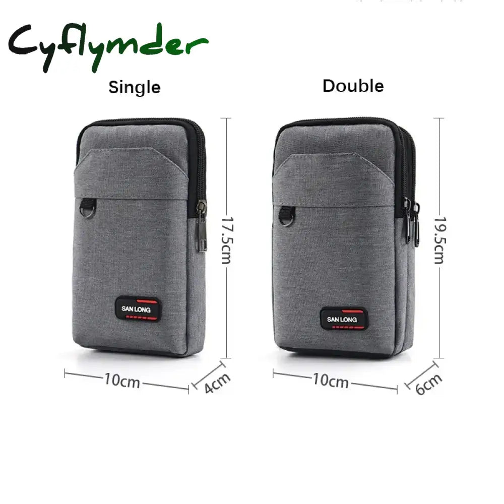 Cyflymder Waterproof Waist Bag Purse Single/double Layer Outdoor Military Waist Fanny Pack Men Phone Pouch Camping