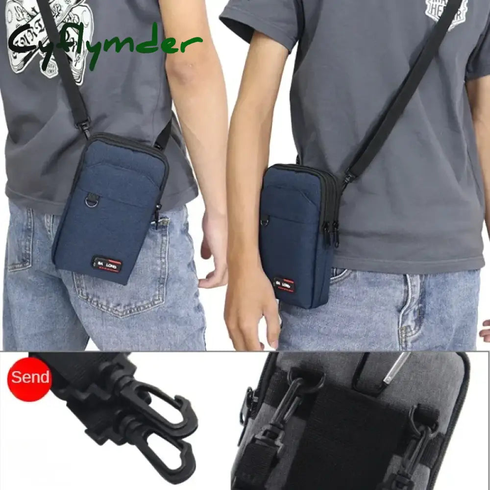 Cyflymder Waterproof Waist Bag Purse Single/double Layer Outdoor Military Waist Fanny Pack Men Phone Pouch Camping