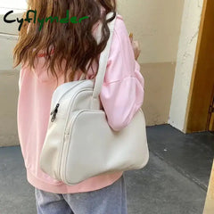 Cyflymder White Big Tote Bags For Women Crossbody Bag Fashion Trend Shoulder Female Large Capacity