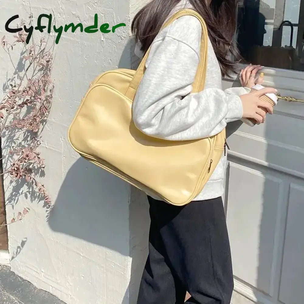 Cyflymder White Big Tote Bags For Women Crossbody Bag Fashion Trend Shoulder Female Large Capacity