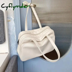 Cyflymder White Big Tote Bags For Women Crossbody Bag Fashion Trend Shoulder Female Large Capacity