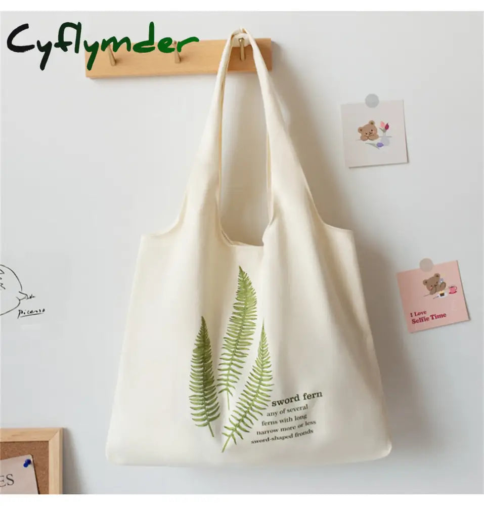 Cyflymder White Canvas Vest Shopping Bags Illustration Eco Reusable Foldable Shoulder Bag Retro