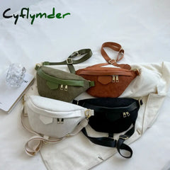 Cyflymder Winter Female Belt Bag Corduroy Fanny Pack And Phone Pack Fashion Ladies Shoulder