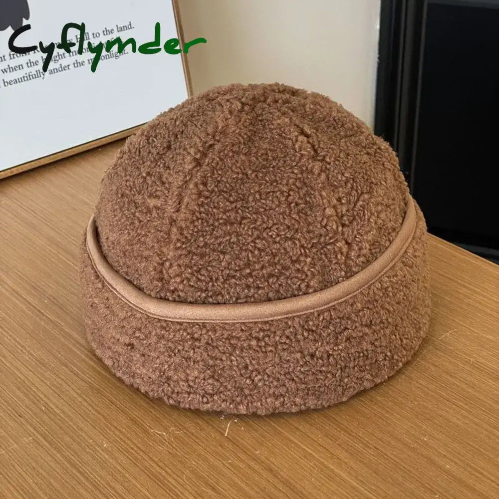 Cyflymder Winter Hat New False Brand Cap False Lamb wool Fur Hats For Women Warm Russian Winter Hat For Women Luxurious