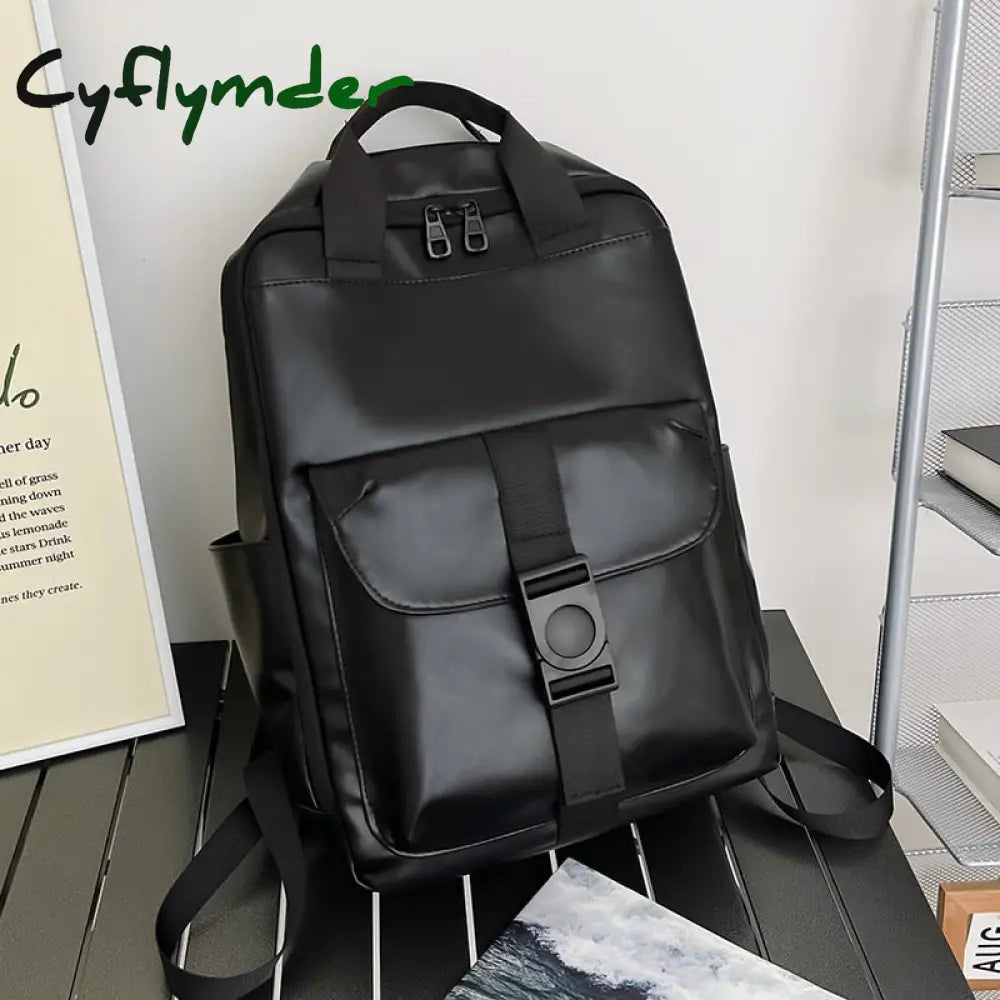 Cyflymder Winter Large Capacity Women Backpack Vintage Leather Female Men Travelling School Bag For