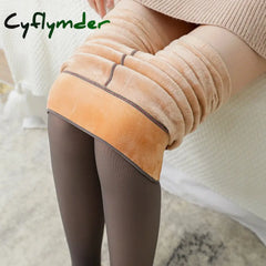 Cyflymder Winter Warm Tights Pantyhose Women Fleece Socks High Waist Thermal Stocking Insulated