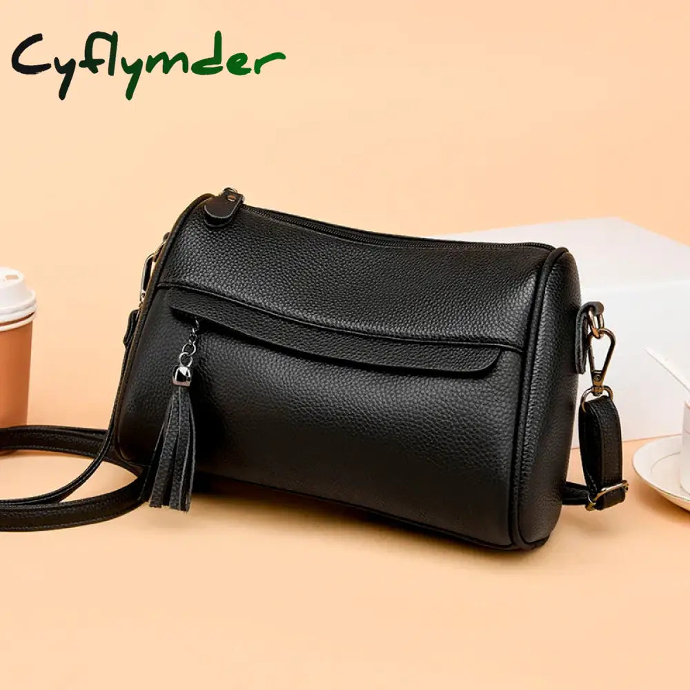 Cyflymder Woman Leather Handbag Small Luxury Shoulder Bag Cross Body Pillow Fashion Messenger Bags