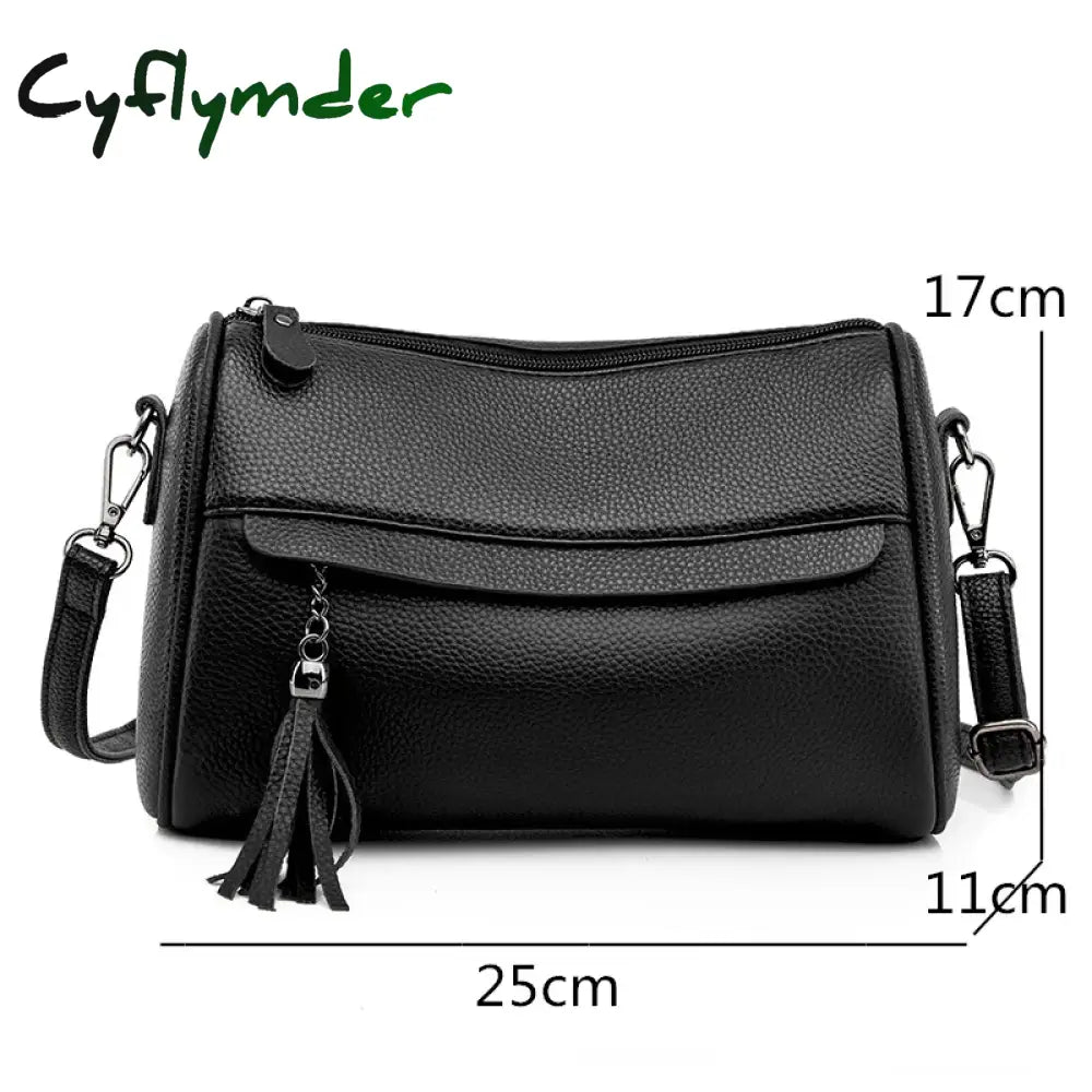 Cyflymder Woman Leather Handbag Small Luxury Shoulder Bag Cross Body Pillow Fashion Messenger Bags