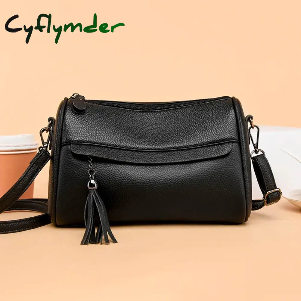 Cyflymder Woman Leather Handbag Small Luxury Shoulder Bag Cross Body Pillow Fashion Messenger Bags