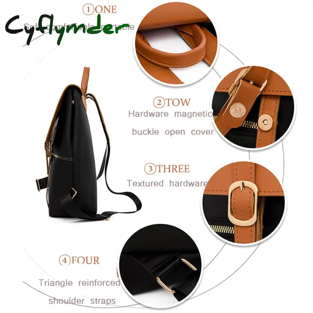 Cyflymder Women Backpack Bags New Fashion Travel Waterproof Large Capacity Laptop Backbag Girl