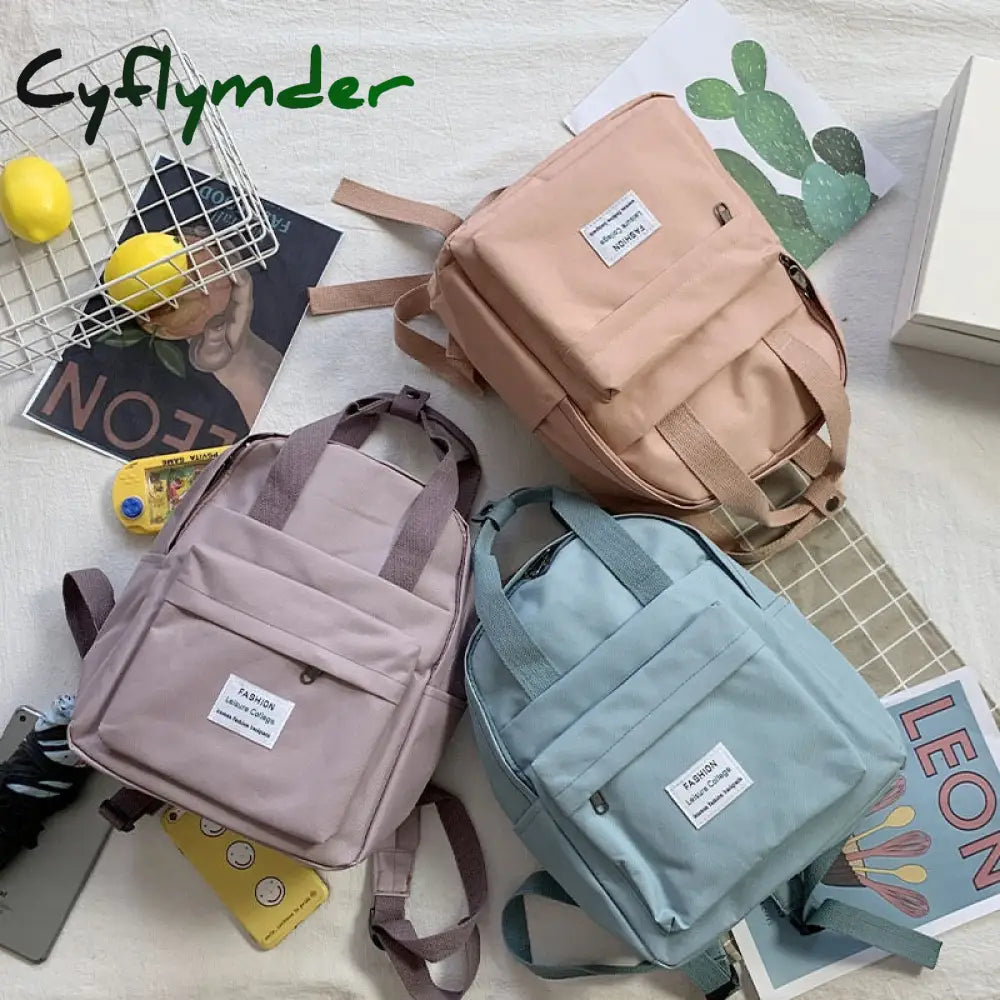 Cyflymder Women Backpack For Teenage Girls Summer New Fashion Female Casual School Students