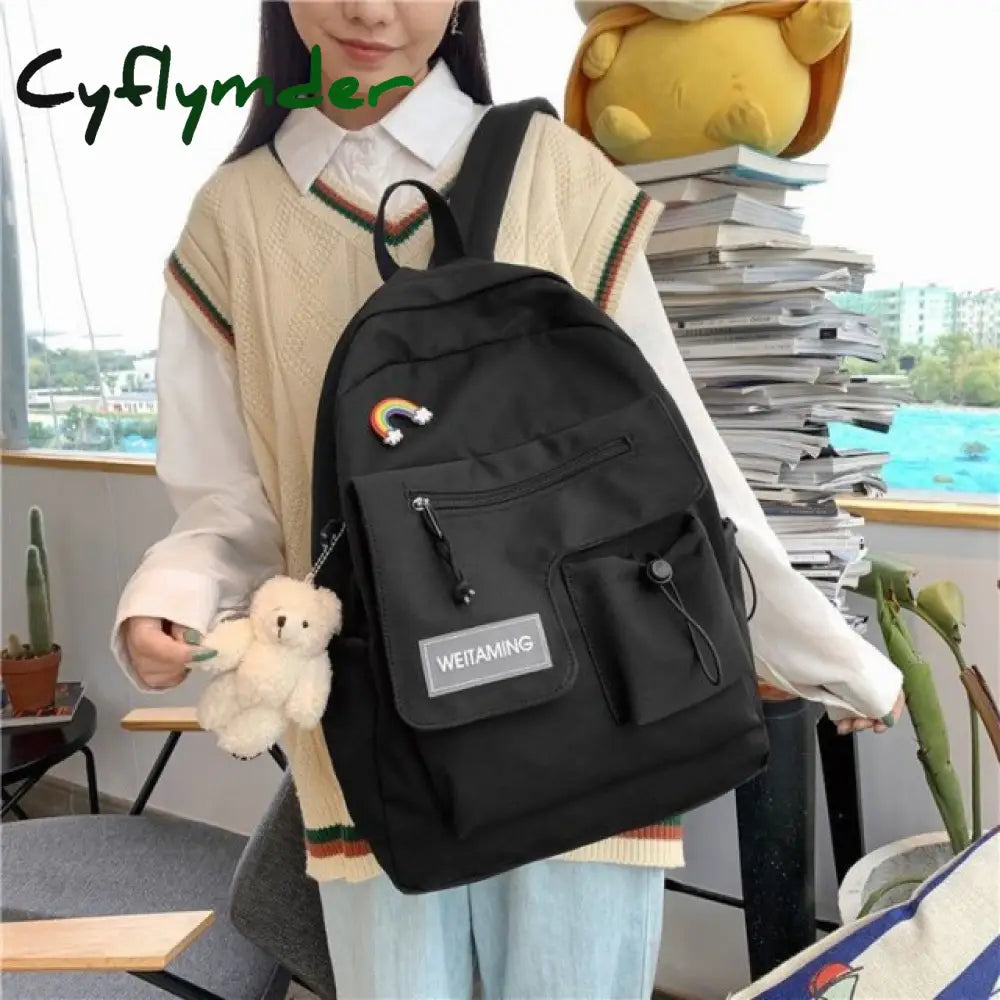 Cyflymder Women Backpack For Teenage Girls Summer New Fashion Female Casual School Students