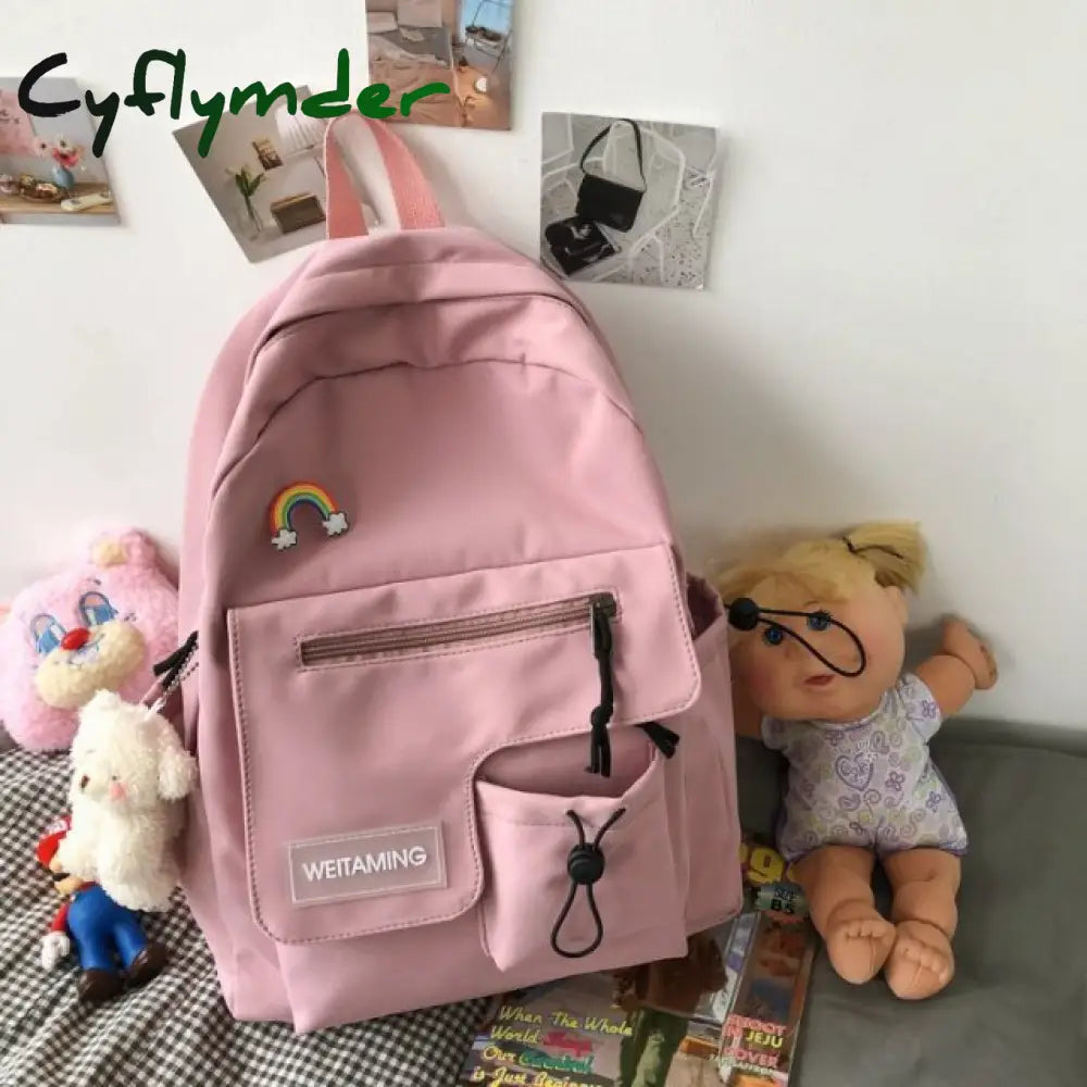 Cyflymder Women Backpack For Teenage Girls Summer New Fashion Female Casual School Students