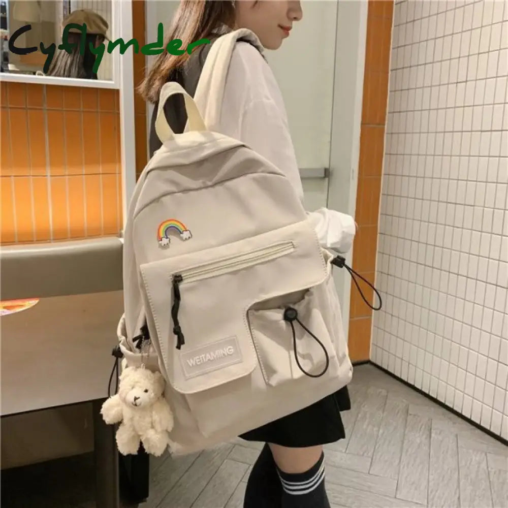 Cyflymder Women Backpack For Teenage Girls Summer New Fashion Female Casual School Students