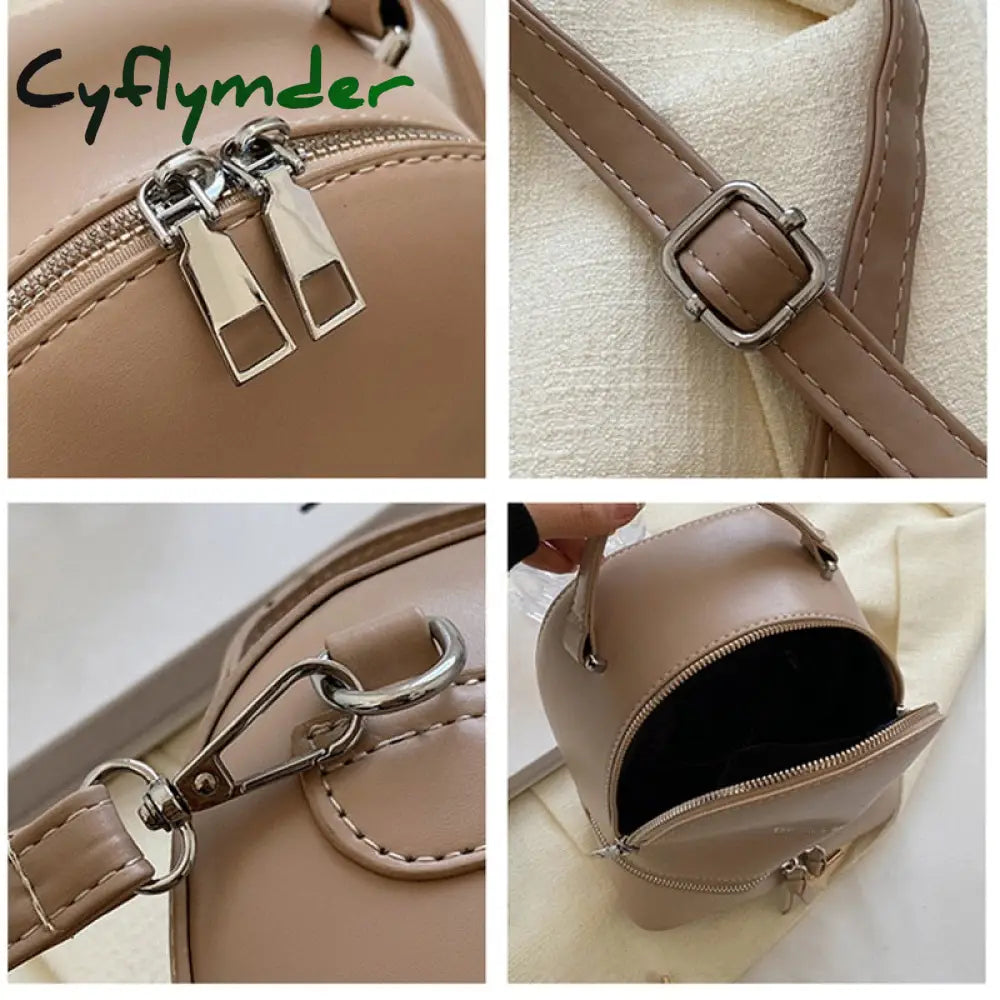 Cyflymder Women Backpack Luxury Designer Pu Leather Shoulder Bag For Teeange Girls Female Fashion