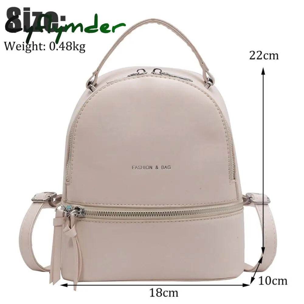 Cyflymder Women Backpack Luxury Designer Pu Leather Shoulder Bag For Teeange Girls Female Fashion