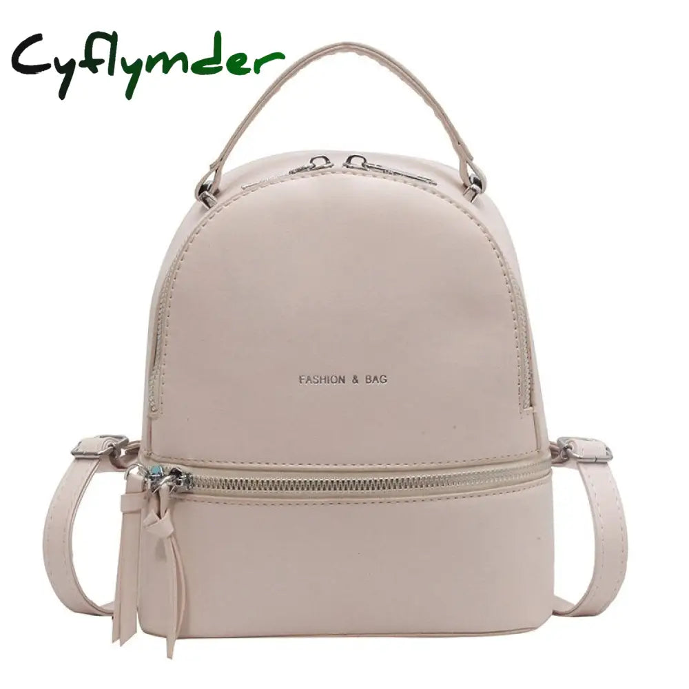 Cyflymder Women Backpack Luxury Designer Pu Leather Shoulder Bag For Teeange Girls Female Fashion