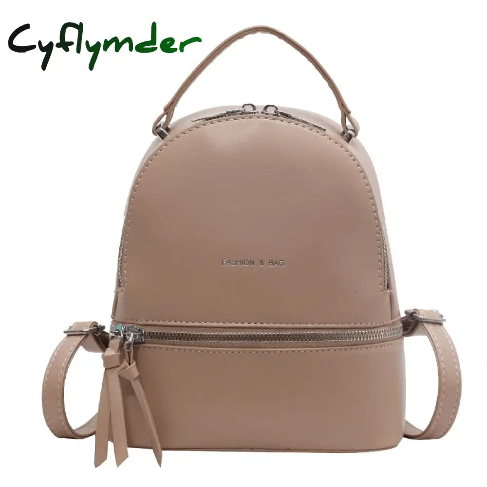 Cyflymder Women Backpack Luxury Designer Pu Leather Shoulder Bag For Teeange Girls Female Fashion