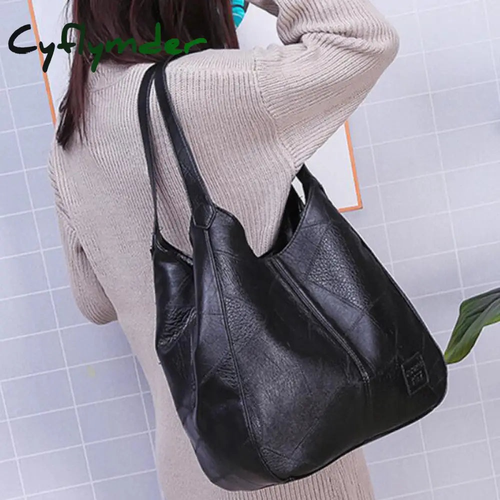 Cyflymder Women Bag Designers Pu Leather Handbags Shoulder Bags Female Luxury Top-Handle Fashion