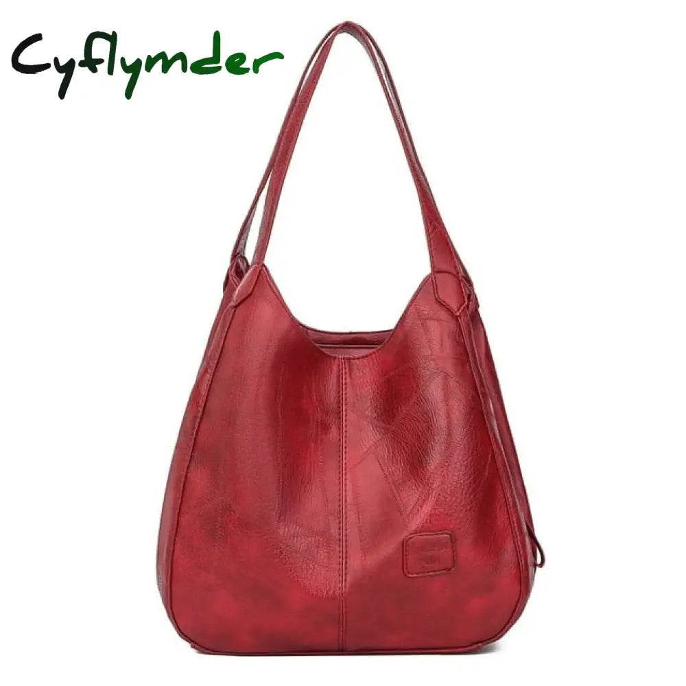 Cyflymder Women Bag Designers Pu Leather Handbags Shoulder Bags Female Luxury Top-Handle Fashion