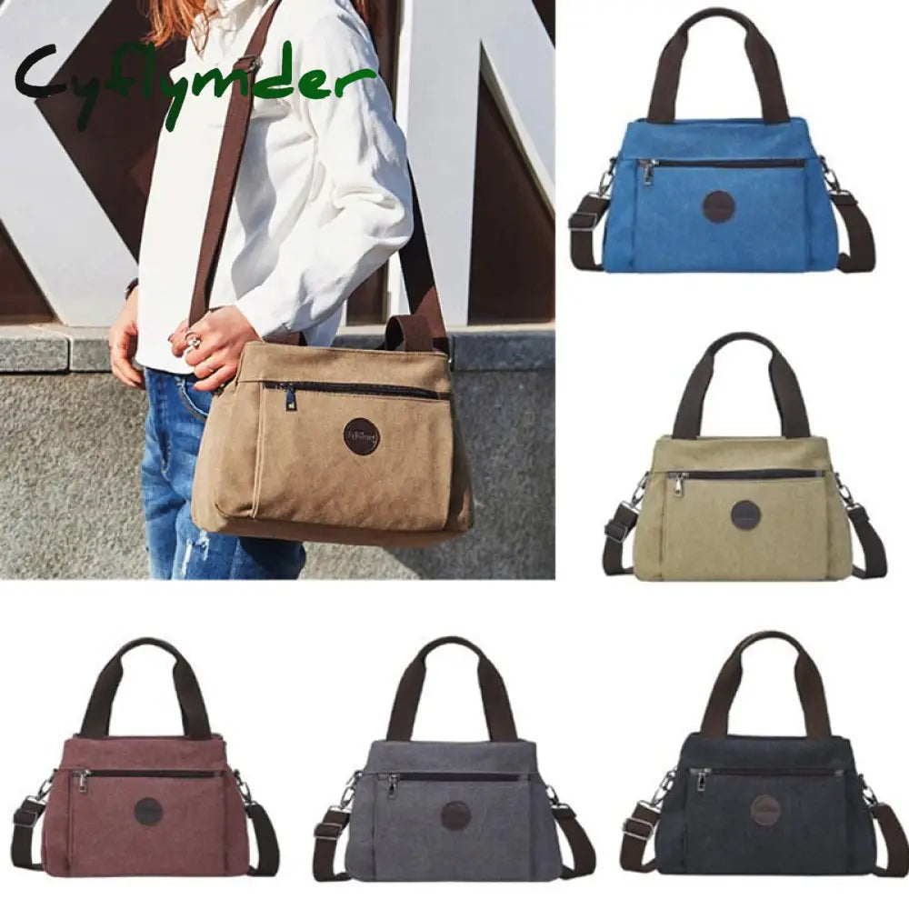 Cyflymder Women Bag Handbags Crossbody Canvas For Woman Big Shoulder Tote Female Lady Designer