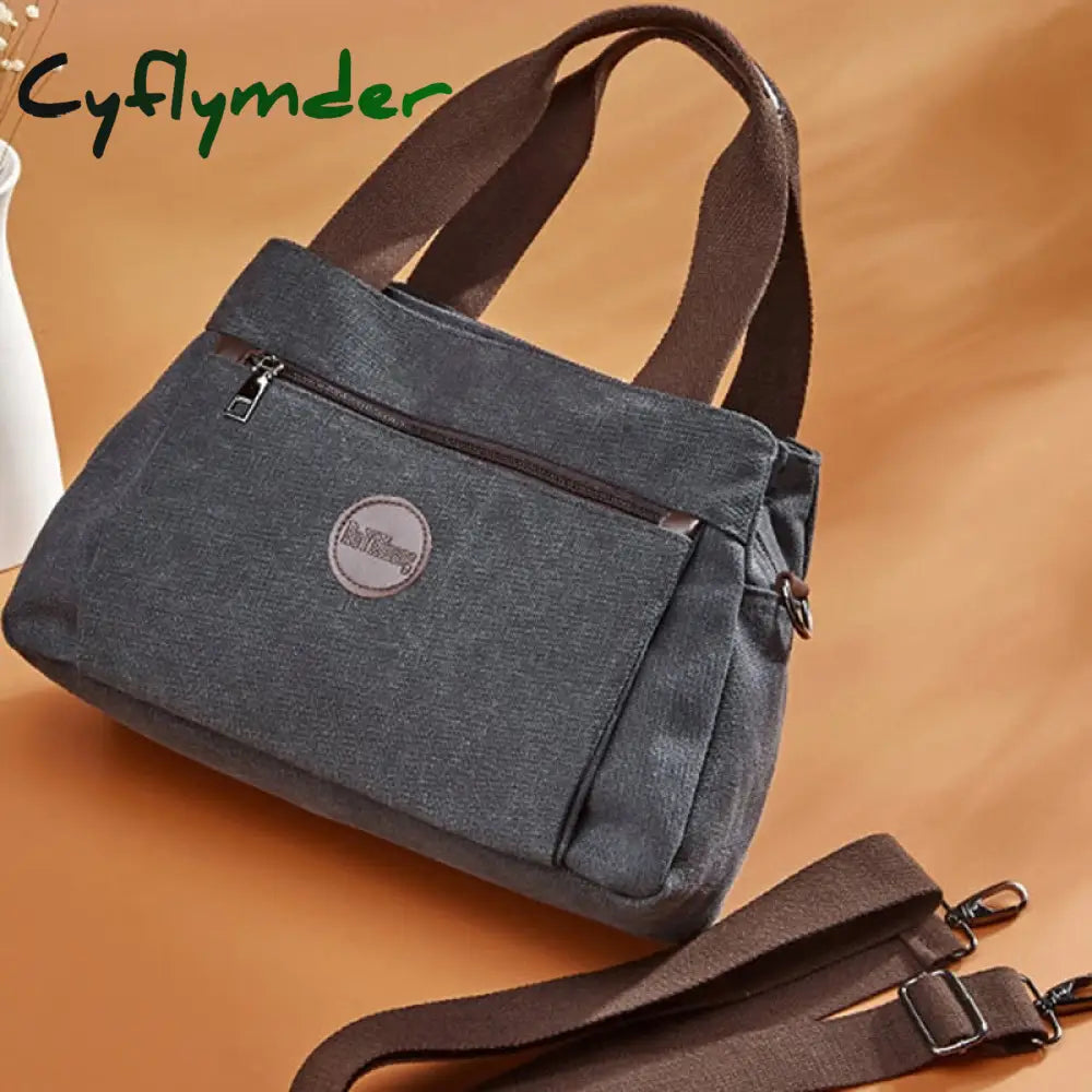 Cyflymder Women Bag Handbags Crossbody Canvas For Woman Big Shoulder Tote Female Lady Designer