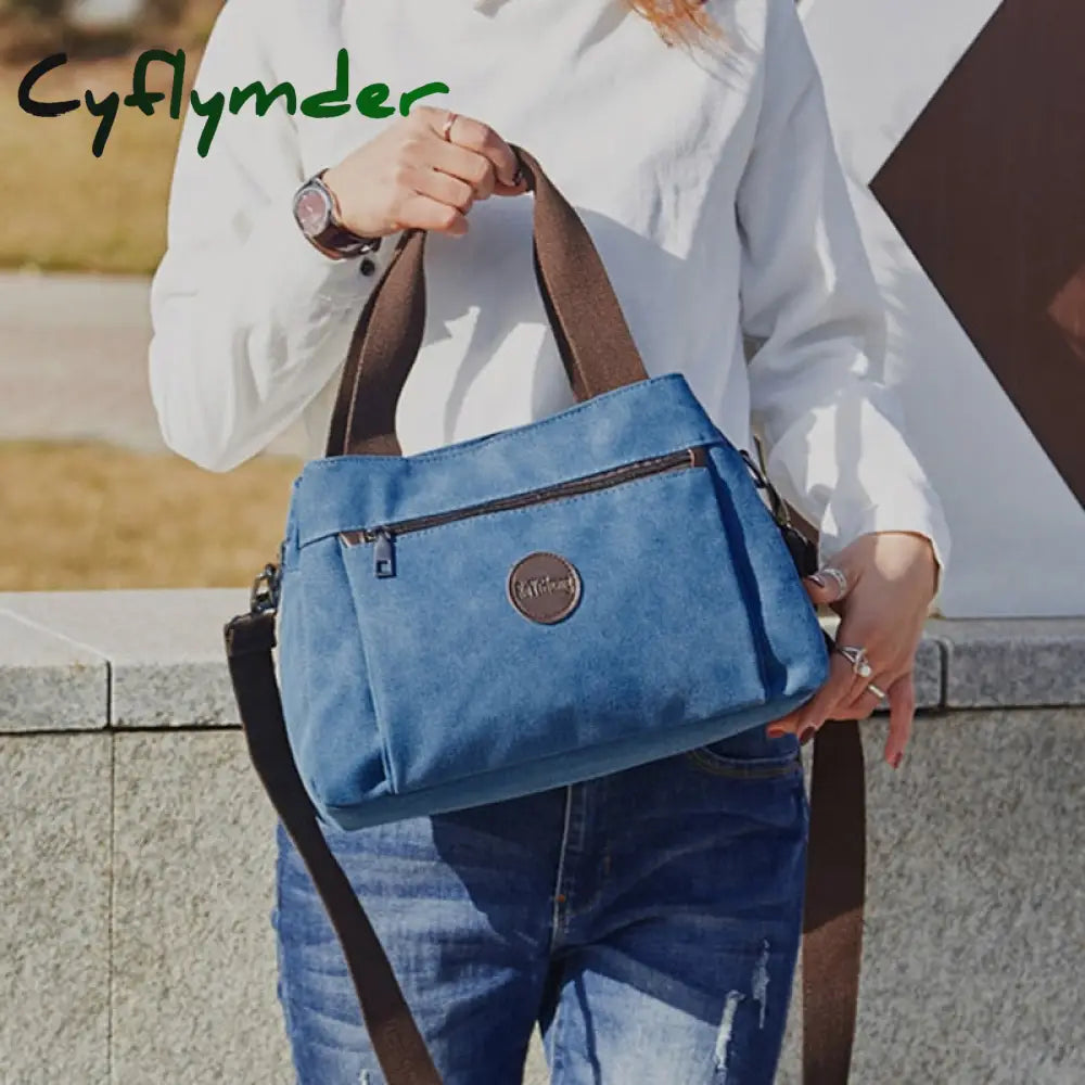 Cyflymder Women Bag Handbags Crossbody Canvas For Woman Big Shoulder Tote Female Lady Designer