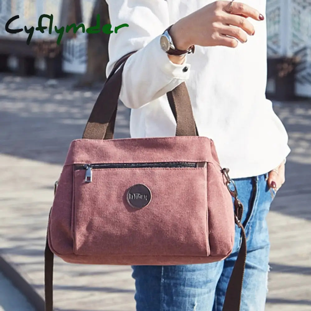 Cyflymder Women Bag Handbags Crossbody Canvas For Woman Big Shoulder Tote Female Lady Designer