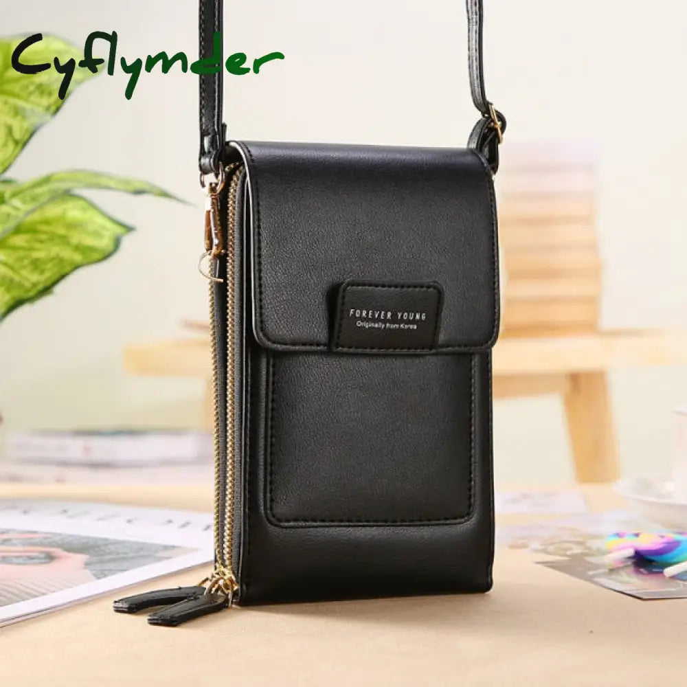 Cyflymder Women Bags Soft Leather Wallets Touch Screen Cell Phone Purse Crossbody Shoulder Strap