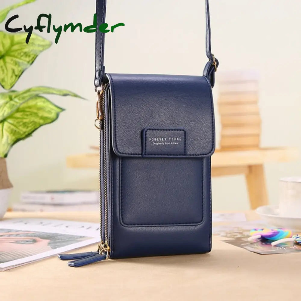 Cyflymder Women Bags Soft Leather Wallets Touch Screen Cell Phone Purse Crossbody Shoulder Strap