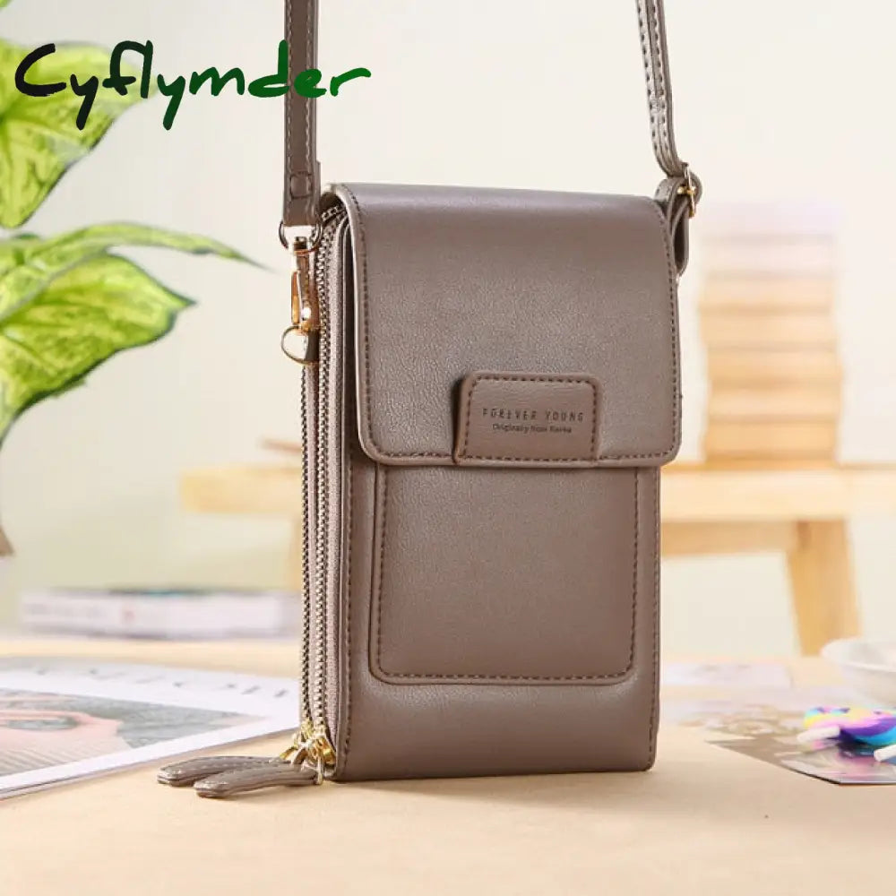 Cyflymder Women Bags Soft Leather Wallets Touch Screen Cell Phone Purse Crossbody Shoulder Strap