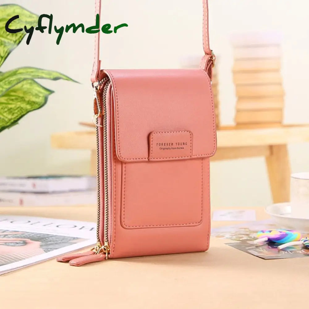 Cyflymder Women Bags Soft Leather Wallets Touch Screen Cell Phone Purse Crossbody Shoulder Strap