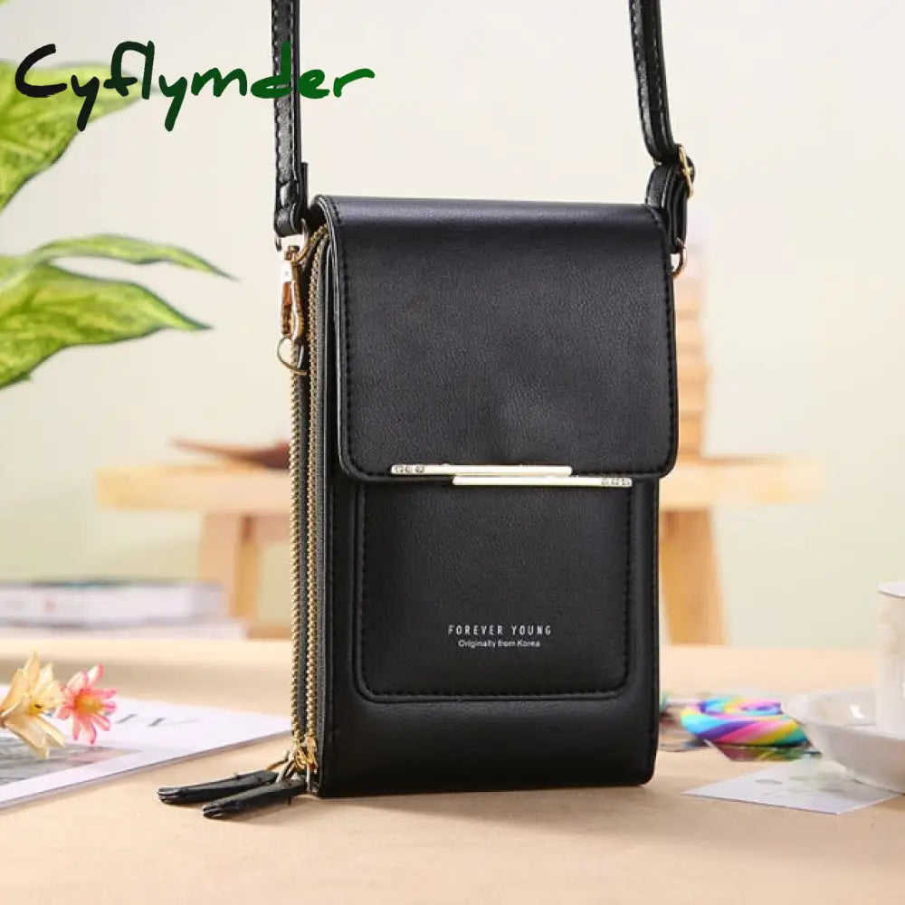 Cyflymder Women Bags Soft Leather Wallets Touch Screen Cell Phone Purse Crossbody Shoulder Strap