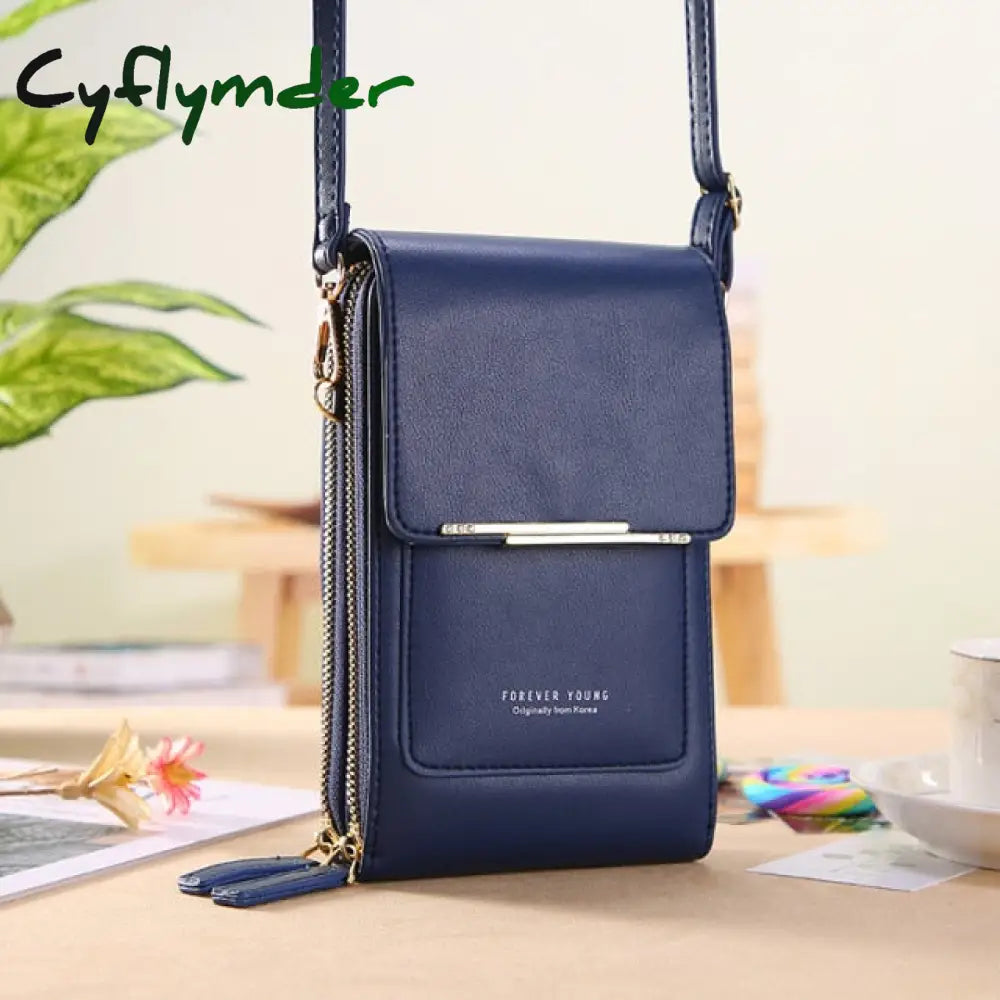 Cyflymder Women Bags Soft Leather Wallets Touch Screen Cell Phone Purse Crossbody Shoulder Strap