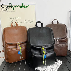 Cyflymder Women Big Backpack Soft Pu Leather Female Large Capacity Backpacks Fashion School Bag For